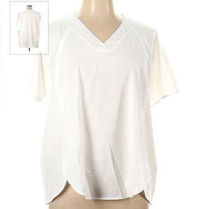 NWT Athleta white tee | zephyr | lightweight | breathable | relaxed fit | v neck